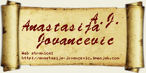 Anastasija Jovančević vizit kartica
